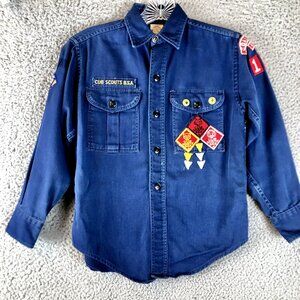 Vintage 1960's Cub Scout Uniform Shirt Sanforized